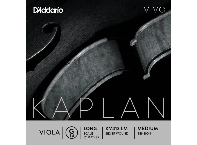 D'Addario KV413LM Viola String Kaplan Vivo G-silver wound Long 13.0 