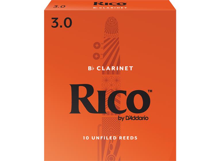 D'Addario RCA1030 Klarinett Flis Rico Bb Clarinet 3.0 10 Pack