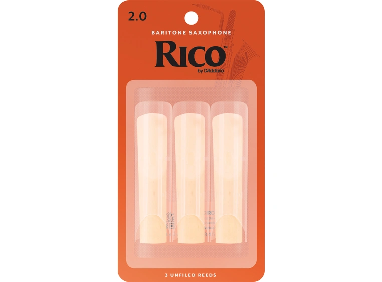 D'Addario RLA0320 Barytonsaksofon Flis Rico Baritone Saxophone 2.0 3-pakning 