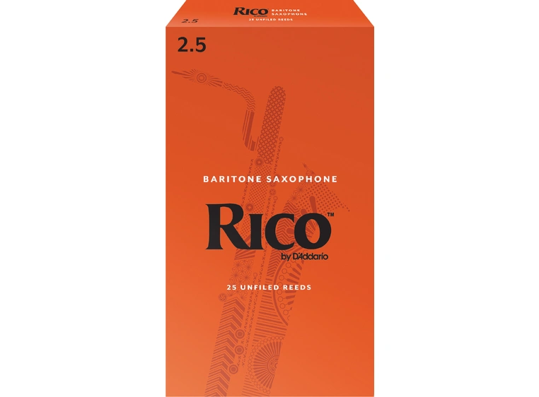 D'Addario RLA2525 Barytonsaksofon Flis Rico Baritone Saxophone 2.5 25 Pack 