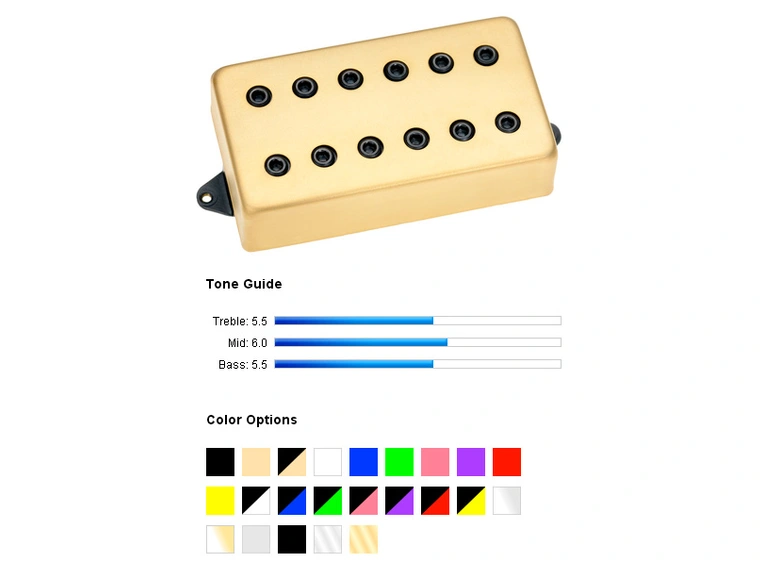 DiMarzio DP259FG+BK Pickup Humbucker Titan/Bridge F-spaced Gold+Black 