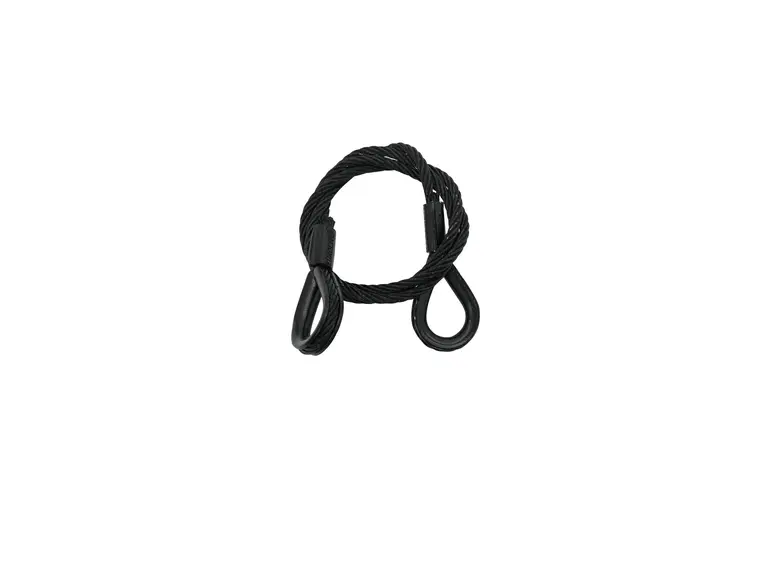 EUROLITE Steel Rope (SC) 600x3mm black with thimbles 