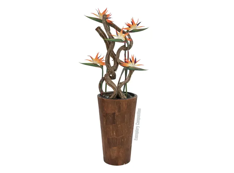 Europalms Bird-of-paradise spray, orange 95cm 