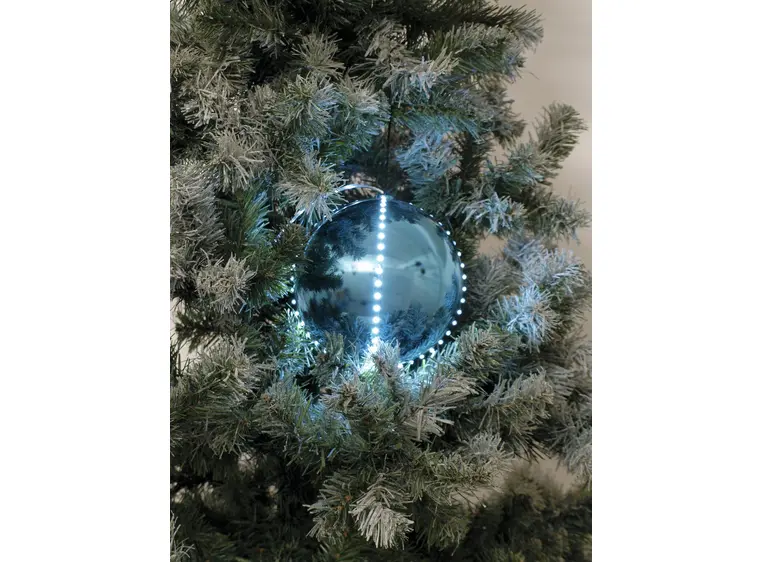 Europalms LED Snøball 15cm, isblå 