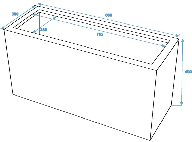 Europalms LEICHTSIN CUBE-40, shiny-red 