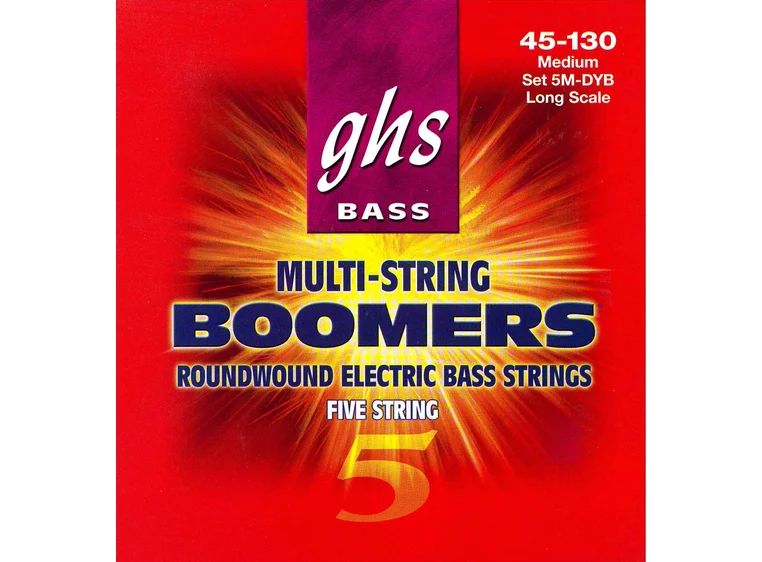 GHS 5M-DYB Bass Boomers (045-130) Medium 5-String 