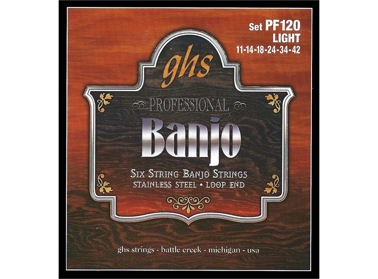 GHS PF120 Stainless Steel Banjo (011-042) 6-string Light