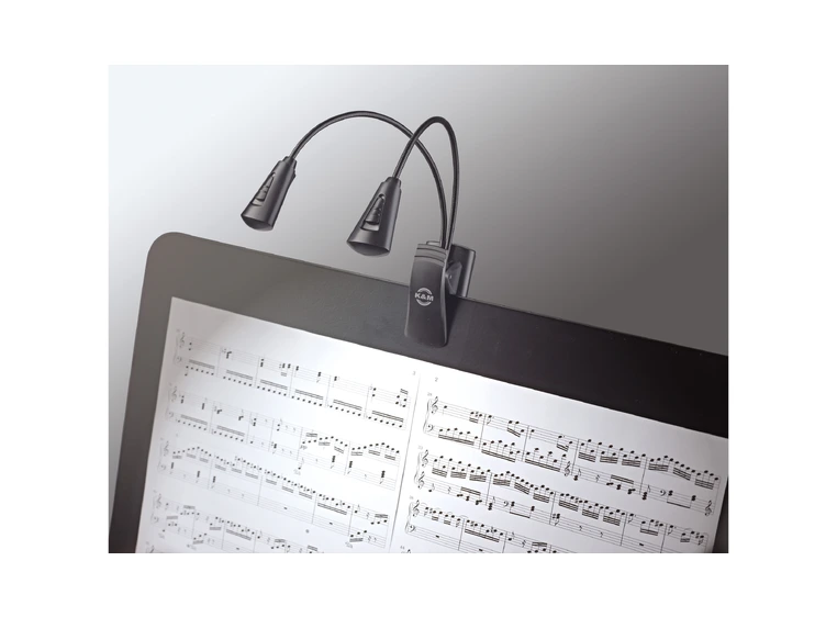 K&M 12244 Music stand light Double 2 LED black, FlexLight  Inc. 3x(AAA) 