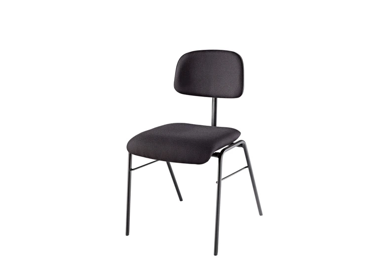 K&M 13420 stablestol Sete med sort stoff, sorte stålben 