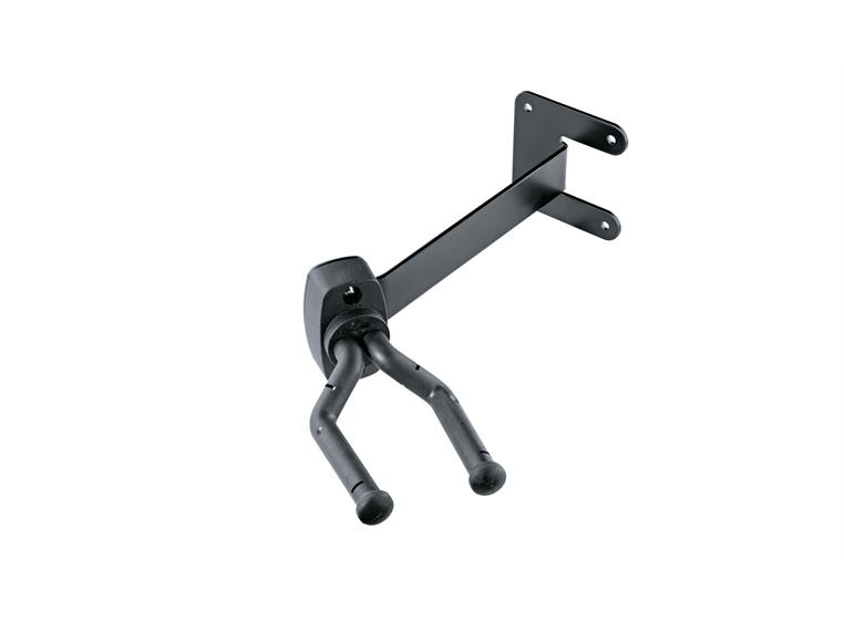 K&M 16255 Guitar wall mount, Black made of sturdy steel. 30° angle access