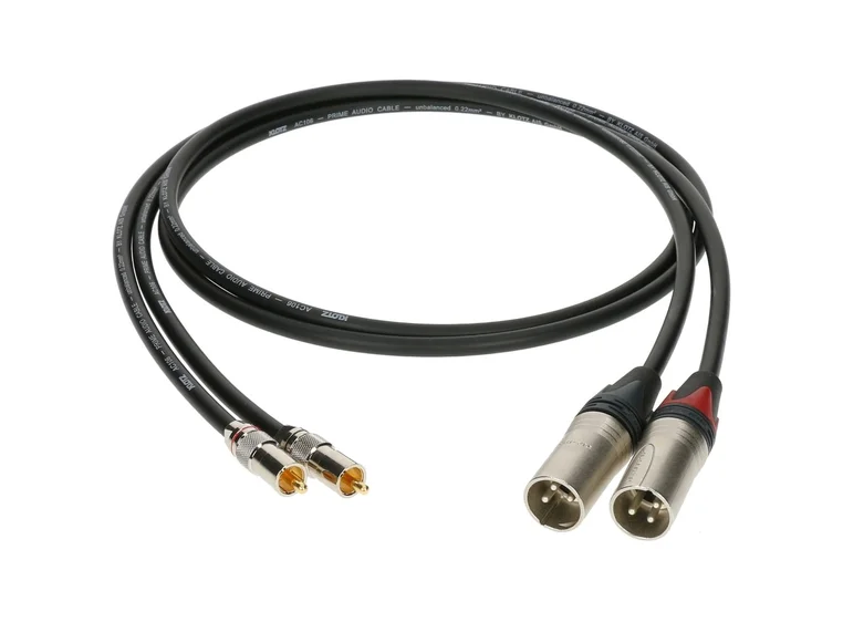 Klotz ALPM030 2 x phono gull - 2 x XLR han blank 3 m 