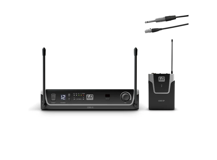 LD Systems U305 BPG trådløst system med lommesender og gitarkabel 