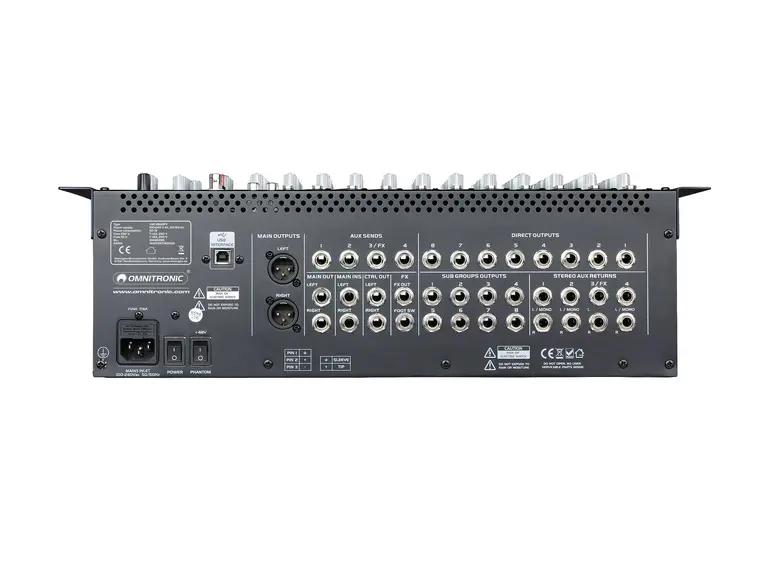 OMNITRONIC LMC-2642FX USB Mixing Console 
