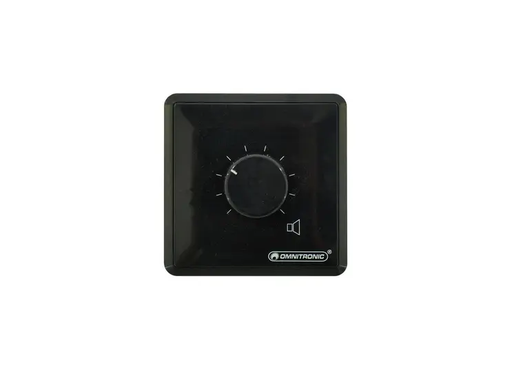 OMNITRONIC PA 5W stereo Volume Controller, Black 