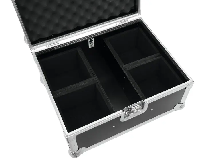 ROADINGER Flightcase 4x AKKU UP 4 QCL Spot QuickDMX 