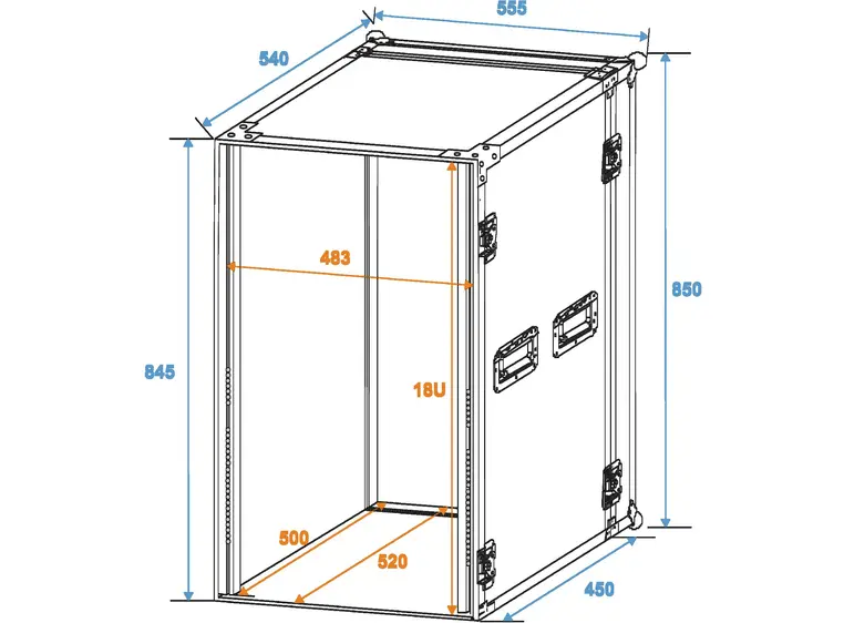 ROADINGER Rack Profi 18U 45cm 