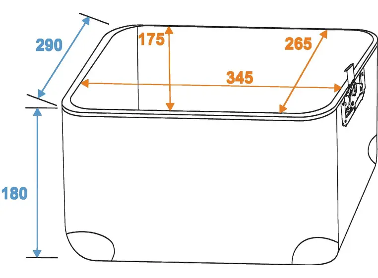 ROADINGER Record case ALU 50/50, rounded, dark blue 