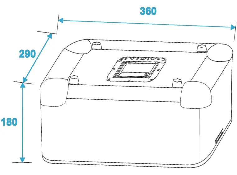 ROADINGER Record case ALU 50/50, rounded, dark blue 