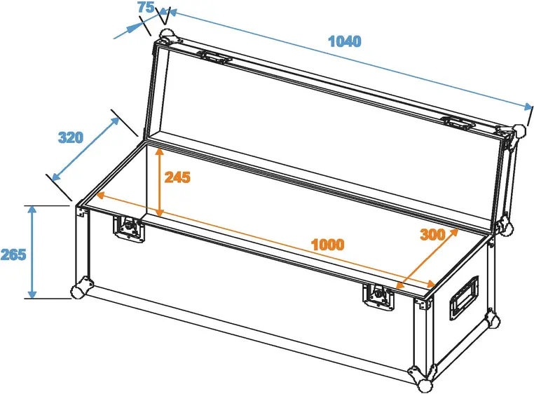ROADINGER Universal case Profi 100x30x30cm 