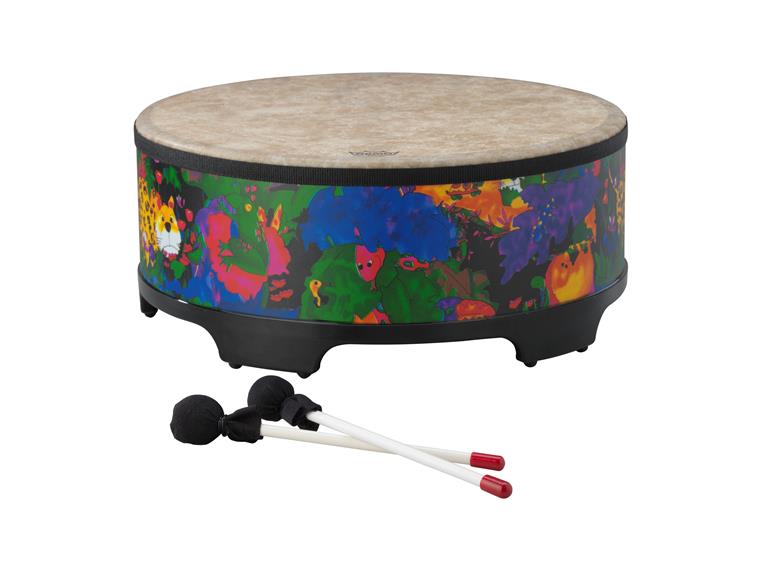 Remo KD-5818-01 Drum Kids Percussion Gathering Drum 18"x8" Fabric Rain Forest