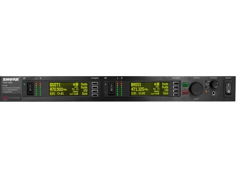 Shure PSM1000 Dual-Channel Transmitter G10E (470-542 MHz) P10TE 