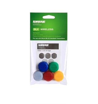 Shure WA621 kit of 5 ID caps for BLX2 blue, green, yellow, white, and red
