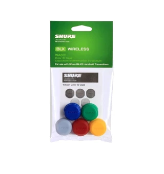 Shure WA621 kit of 5 ID caps for BLX2 blue, green, yellow, white, and red