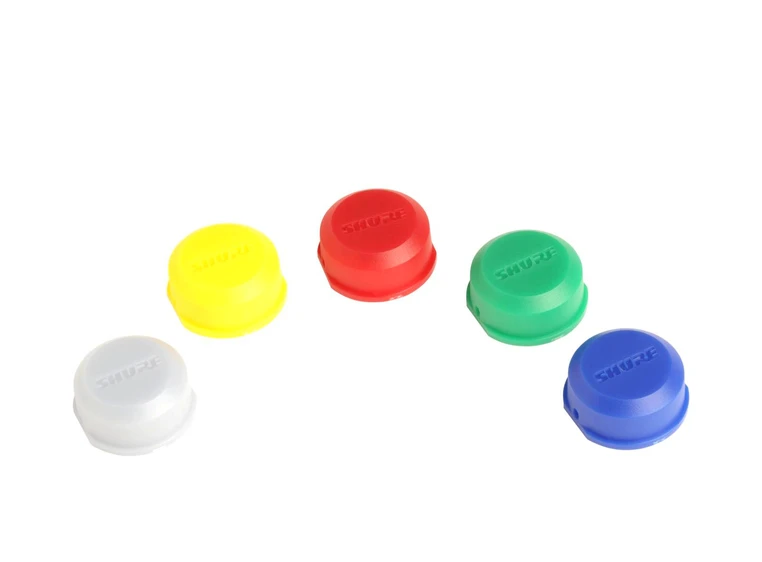 Shure WA621 kit of 5 ID caps for BLX2 blue, green, yellow, white, and red 
