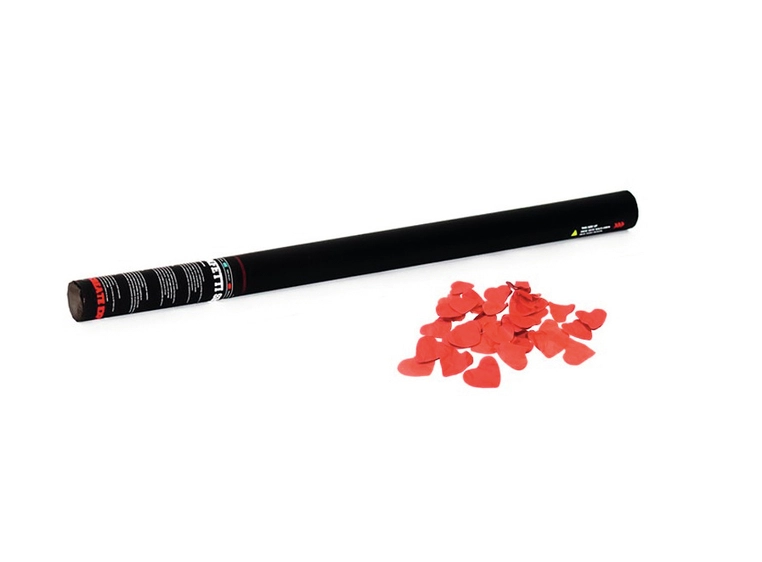 TCM FX Håndholdt Konfettikanon 80cm Rød Hjerter 