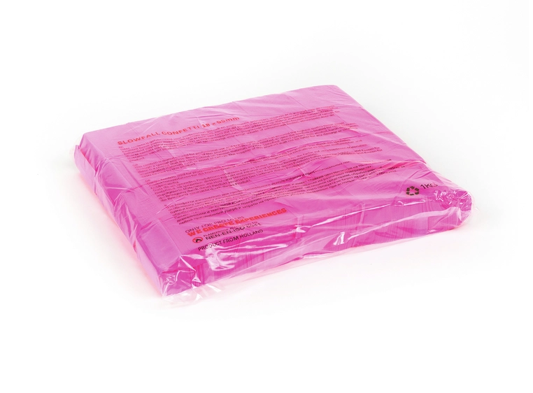 TCM FX Slowfall Konfetti Rektangulær 55x18mm, neon-Rosa, uv acti 
