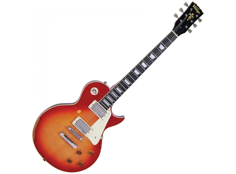 Vintage V100MRCS Distressed Cherry Sunburst 