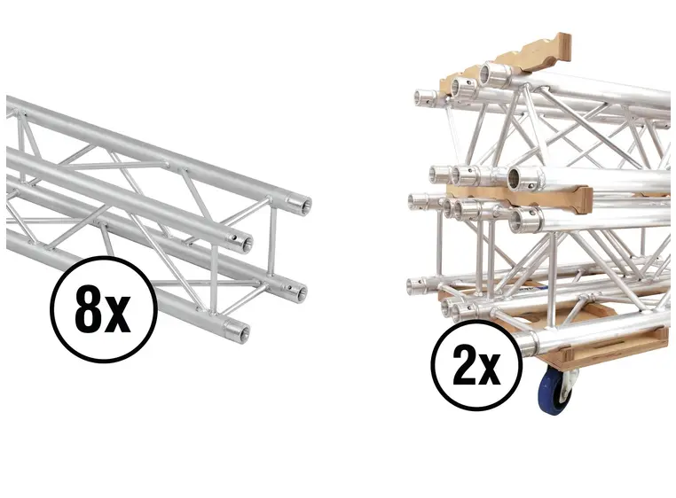 Alutruss Set QUADLOCK QL-ET34-2000 & Truss transport board 