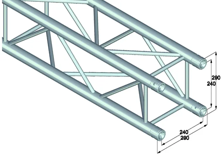 Alutruss Set QUADLOCK QL-ET34-2000 & Truss transport board 