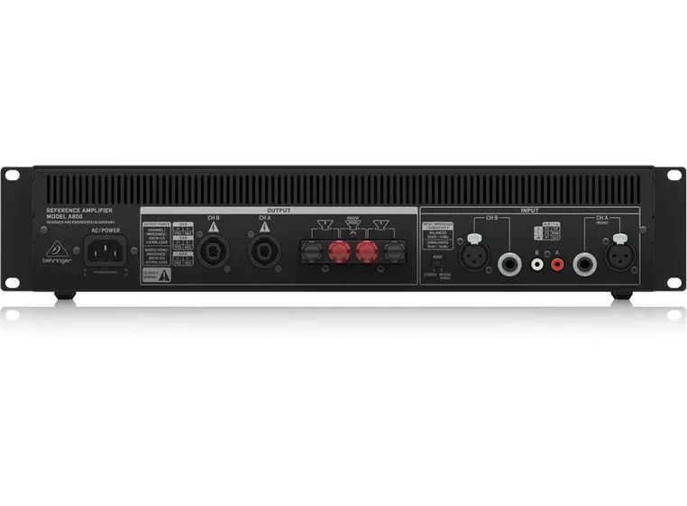 Behringer A800 Professional 800-Watt Reference-Class Power Amplifier 