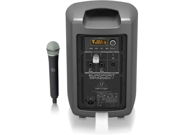 Behringer Europort MPA200BT Portable PA Speaker with wireless mic 