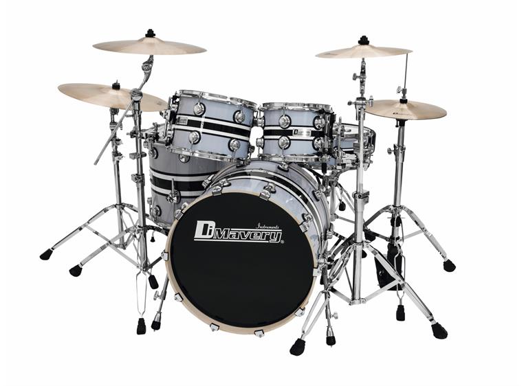 DIMAVERY DS-600 Drum set 10-12-16-22-14 med hi-hat, cymbal stativ, uten cymbaler