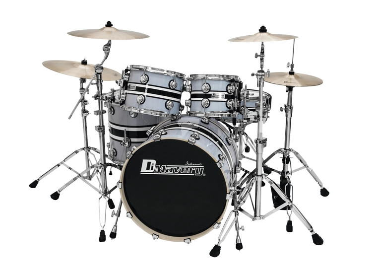 DIMAVERY DS-600 Drum set 10-12-16-22-14 med hi-hat, cymbal stativ, uten cymbaler 