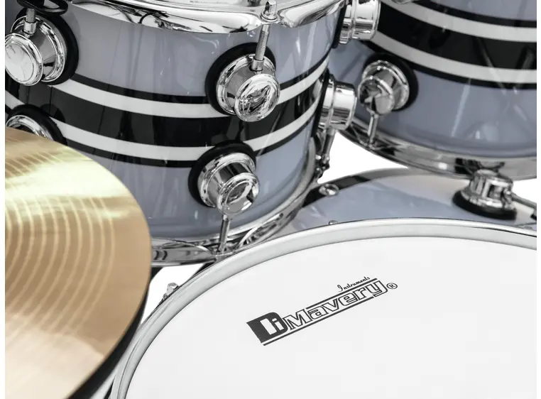 DIMAVERY DS-600 Drum set 10-12-16-22-14 med hi-hat, cymbal stativ, uten cymbaler 