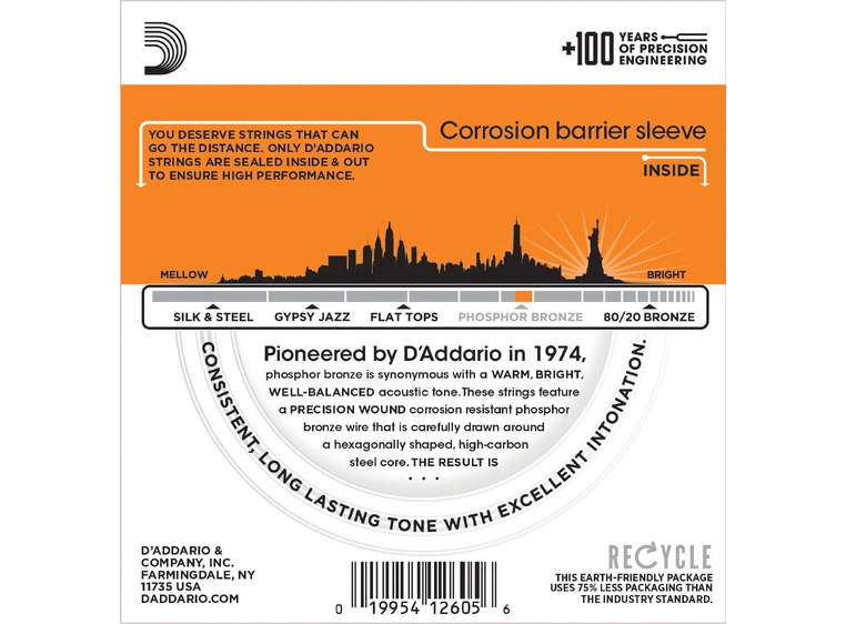 D'Addario EJ15-3D (010-047) 3-pakning 