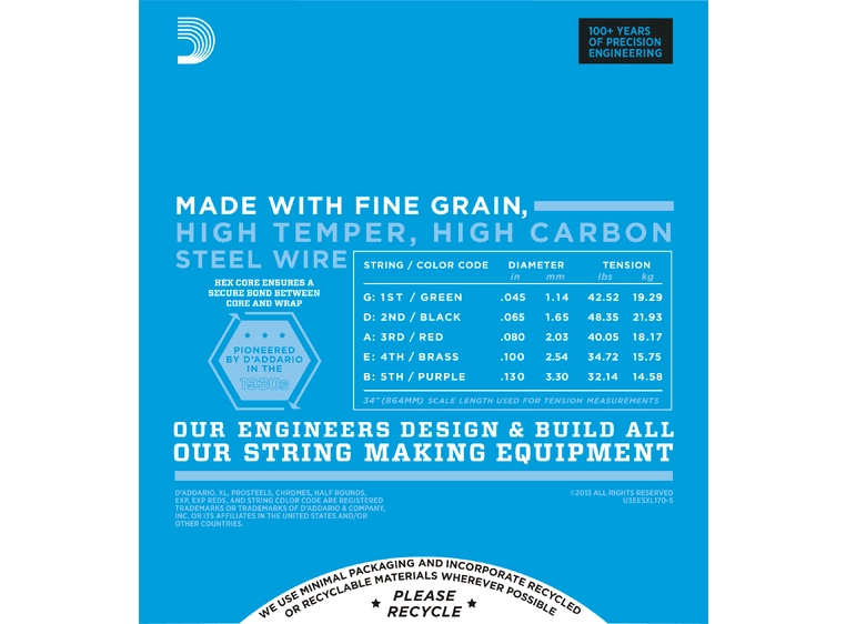 D'Addario ESXL170-5 (045-130) 