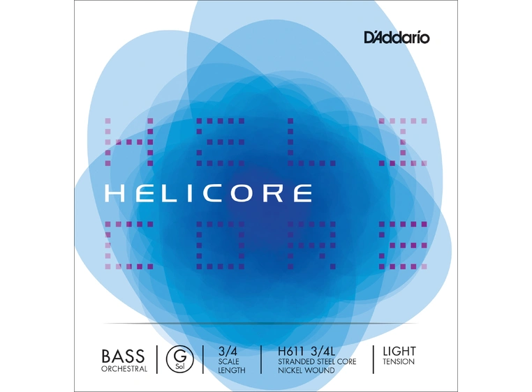 D'Addario H611 3/4L Bass String Helicore Orchestral G-nickel 3/4 58.2 