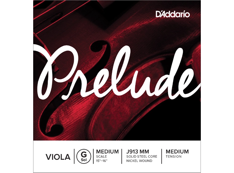 D'Addario J913MM Viola String Prelude G-nickel Medium 10.4 