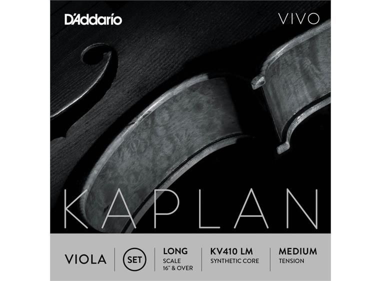 D'Addario KV410LM Viola Strings Kaplan Vivo Set Long Medium Tension