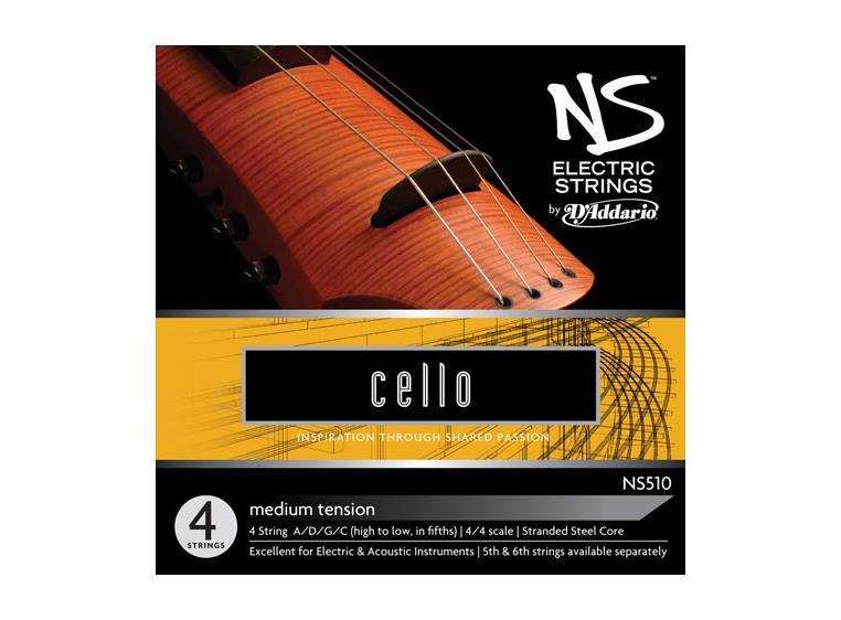 D'Addario NS510 Electric Cello Strings NS Electric Set (A, D, G, C)