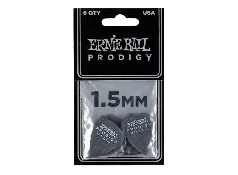 ERNIE BALL EB-9199 Prodigy pick, Black 1S, 6PK High Performance Guitar Pick 