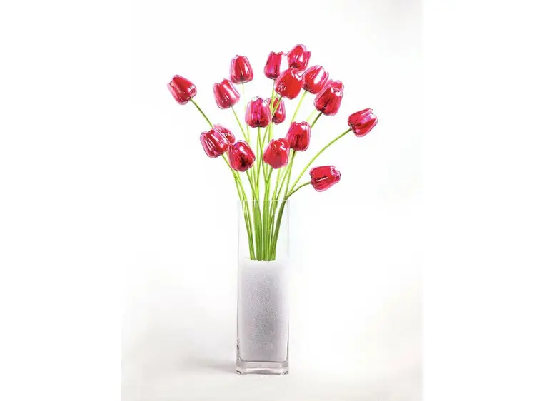 Europalms Crystal tulip, red 61cm 12x 