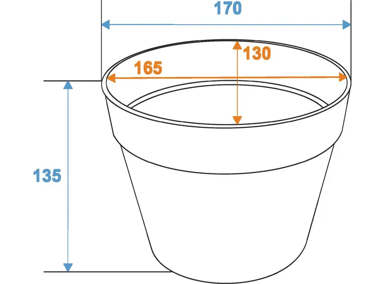 Europalms Flowerpot plastic, red, 17cm 