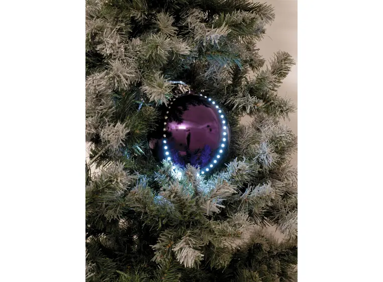 Europalms LED Snowball 8cm, purple 5x 