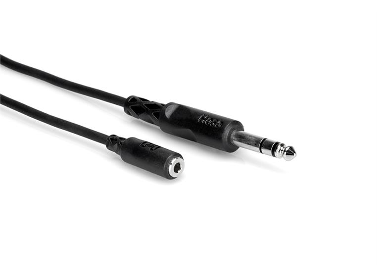 Hosa MHE325 Headph. Adaptor Cable, 7,5m 3.5 mm TRS to 1/4 in TRS