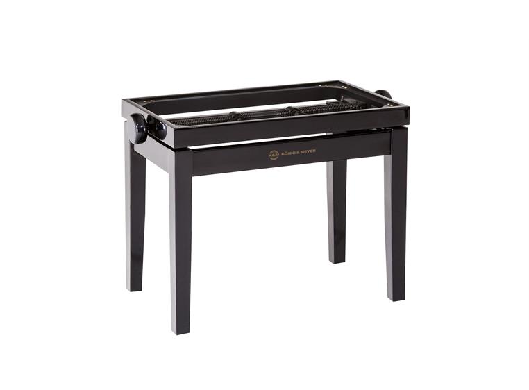 K&M 13701 Pianobenk tre-ramme, bøk sort blank finish